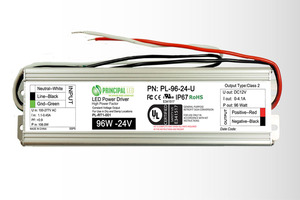 PRINCIPAL 24V/96W,120-277VAC METAL CASE OUTDOOR/DIRECT-WIRE, LED POWER SUPPLY